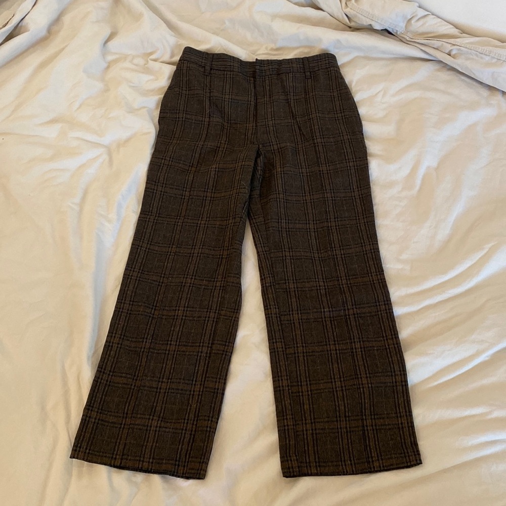 Urban Outfitter Brown Plaid Trousers